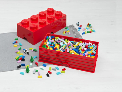 Kuti ruajtje e madhe LEGO, e zezë