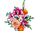 Set LEGO Pink Flower Bouquet 10342, buqetë me lule, model dekorativ, rozë