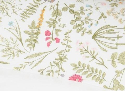 Jastëk për ushqyerje Relax Nursing Pillow Flowers, muslin pambuk, i bardhë me lule