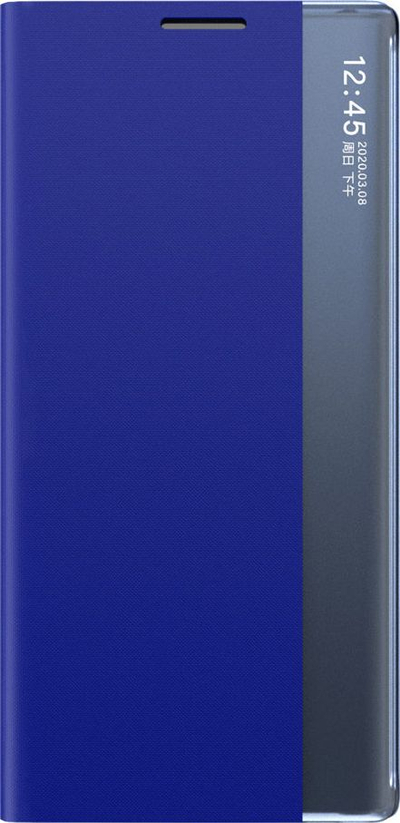 Kllëf telefoni Hurtel Sleep Case Samsung Galaxy A22 4G, tip libër, me kapak smart, blu