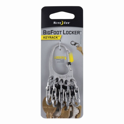 Држач за клучеви Nite Ize BigFoot KeyRack, 5x карабин MicroLock, не’рѓосувачки челик