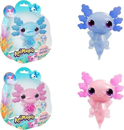 Lodër figurë Goliath Animagic Let’s Glo Axolotl, plastike, që ndriçon, shumëngjyrëshe