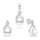 Set vathë dhe varëse Brilio Silver SET276W