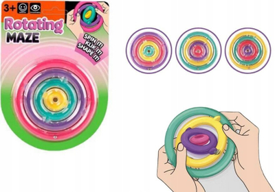 Lodër shqisore antistres Rainbow Rotating Wheels, rrota rrotulluese, shumëngjyrëshe