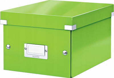 Kuti ruajtëse Leitz WOW Click &amp; Store Small, për letra A5, me mbajtës etikete