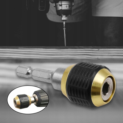 Adapter mandrine Terma D01, për kaçavida elektrike, trup metalik, i zi me të artë