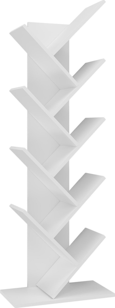 Raft librash në këmbë Topeshop Standing Bookshelf Shelves Funny, 9 rafte, 50x25x140 cm, i bardhë