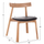 Karrige ngrënie Sekan HM18245.04, dru rubberwood, ulëse lëkurë PU, e zezë