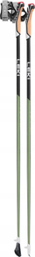 Shkopinj Nordic Walking Leki Flash Carbon, 130cm, fibër karboni, jeshil