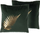 Set jastëkësh dekorativ Beliani FERN, 45 x 45 cm, kadife, jeshile e errët