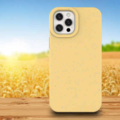 Mbulesë telefoni Hurtel Eco Case për iPhone 12 Pro Max, silikoni, e verdhë