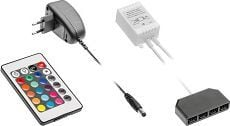 Kontroller LED RGB GTV Mini, 12/24V DC, me telekomandë, i bardhë