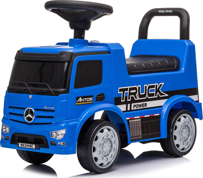 Makina lodër Milly Mally Mercedes-Benz Antos, ride-on, me zë dhe drita, blu