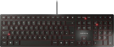 Tastierë Cherry KC 6000 Slim, me kabllo, profil i ulët, e zezë