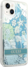 Mbulesë telefoni Guess GUHCP14SLFLSN për iPhone 14, 6.1", me lule Flower Liquid Glitter, jeshile