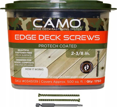Vida dyshemeje CAMO Edge Deck Screws, 4.2x60mm, Protech, 1750 copë