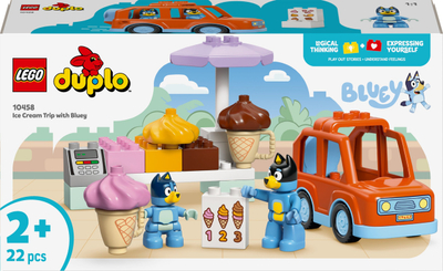 Lodër LEGO DUPLO Bluey Udhëtim për Akullore, set për ndërtim, shumëngjyrësh
