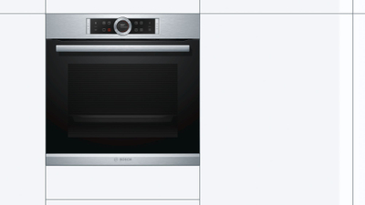 Furrë inkaso Bosch HBG675BS1, 71L, pirolizë, inox e zezë