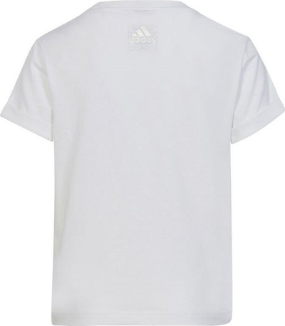 Bluzë për goca adidas Dance Knotted Tee Jr HR5818, 100% pambuk, e bardhë