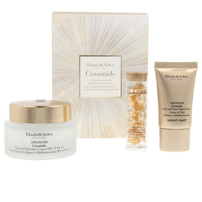 Set Elizabeth Arden Advanced Ceramide, Krem dite forcues 50 ml + Krem nate lifting dhe forcues 15 ml + Serum për lëkurën 7 copë
