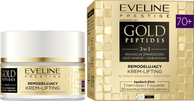 Krem fytyre Eveline Gold Peptides 3n1 për rimodelim edhe lifting 70+, për ditë edhe natë, 50ml