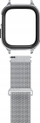 Këllëf me rrip Spigen Metal Fit Pro për Apple Watch 45mm 44mm, alumin edhe TPU, rrip çeliku magnetik, argjendtë