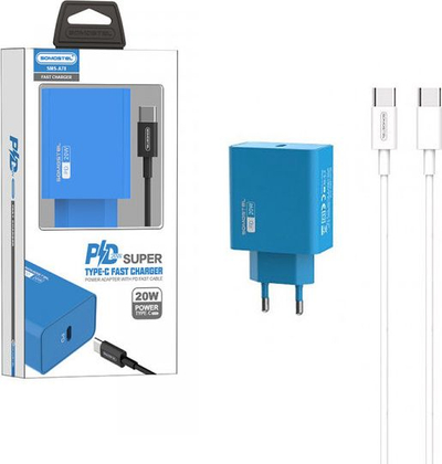 Karikues rrjeti SOMOSTEL SMS-A78, 20W PD, dalje USB Type-C, blu
