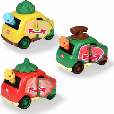 Makina lodër Dickie Toys ABC Fruit Friends, 12 cm, me muzikë, shumëngjyrëshe