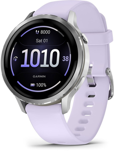 Ora inteligjente Garmin Venu 4, GPS, 12 ditë bateri, argjendtë