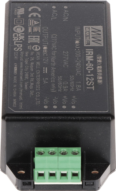 Furnizim me energji Mean Well IRM-60-12ST, 60W, 12V DC, gri