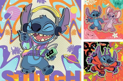 Puzzle për fëmijë Ravensburger Disney Stitch, set 3x49 pjesë, shumëngjyrësh