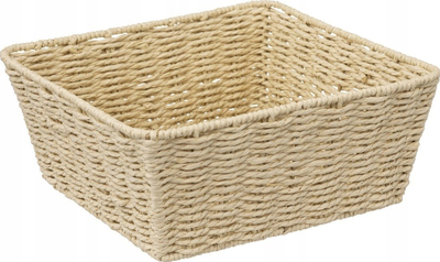 Shportë frutash 5five Kord, 27.5 x 27.5 x 11 cm, bezhë