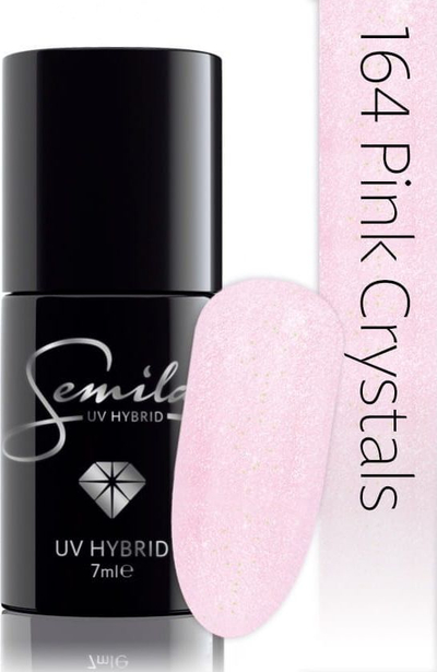 Llak Gjysmëpermanent Semilac Pink Crystals 164, 7 ml, Rozë Kristalore