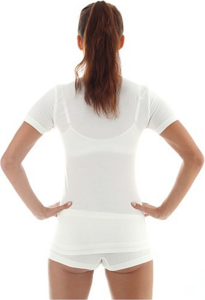 Maicë termoaktive për femra Brubeck Comfort Wool SS11020, L, e bardhë