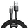 Kabllo USB Baseus Cafule CAMKLF-BG1, micro USB, pëlhurë e gërshetuar, zi gri