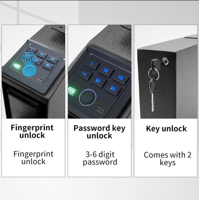 Kasafortë për armë, OSPON, sistem biometrik, 6-shifëror, e zezë