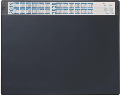 Mbështetëse tavoline Durable Clear Overlay, me kalendar, 65x52 cm, gri e errët