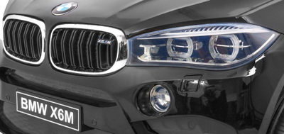 Makina elektrike për fëmijë BMW X6M, 2 motorë, telekomandë prindërore, e zezë
