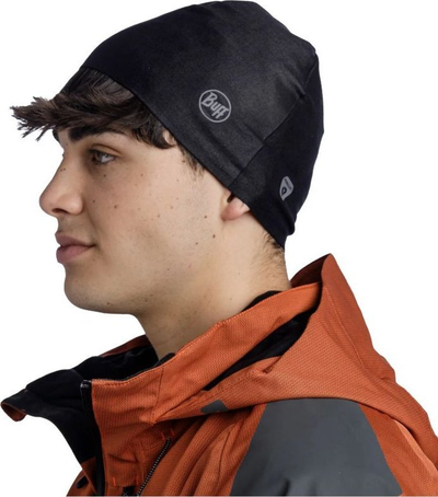 Kapuç termik Buff ThermoNet Beanie Solid, PrimaLoft, pa qepje, i zi