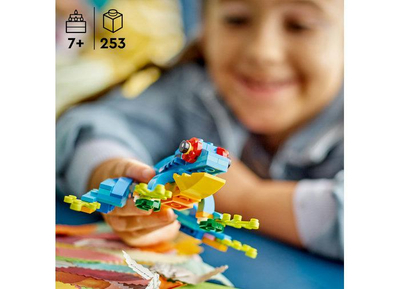 Lodër ndërtuese LEGO Creator Exotic Parrot 31136, 3 në 1, 253 pjesë, shumëngjyrësh