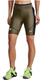 Pantallona shkurtra sportive Under Armour Project Rock, kompresion, për femra, jeshile