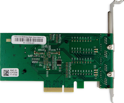 Kartë rrjeti Digitus DN-10114, 4 porta Gigabit, PCIe, ngjyrë e zezë