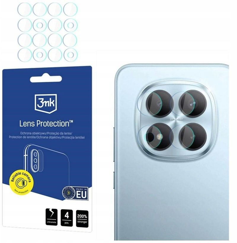 Film mbrojtës kamerë 3MK Lens Protection për Xiaomi Redmi Note 15 Pro+ 5G, Flexible Glass, set 4 copë, transparents