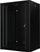 Kabinet rack muri Lanview RWP16U45BL, 16U, me derë xhami, i zi