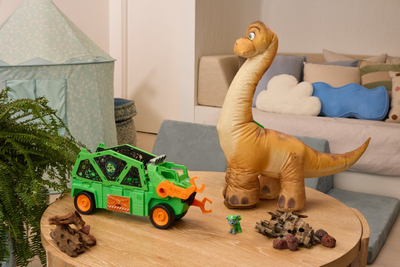Lodër makinë Spin Master Samochodzik 6075939, set interaktiv PAW Patrol, me dinozaur të fryrë, jeshile