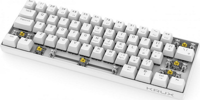 Tastierë Krux Neo PRO RGB Gateron (KRX0113), US, e bardhë