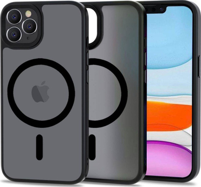 Kllëf telefoni Tech-Protect Magmat MagSafe për iPhone 11 Pro Max, gjysmë i tejdukshëm, i zi