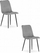Set karrigesh Oskar Leobert Chair LAVA, velvet, këmbë metalike, gri e errët