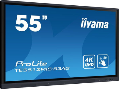 Monitor interaktiv iiyama ProLite TE5512MIS-B3AG, 55", 4K UHD, i zi