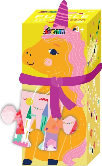 Puzzle Avenir Unicorn, 28 pjesë XL, 35 x 23 cm, shumëngjyrësh